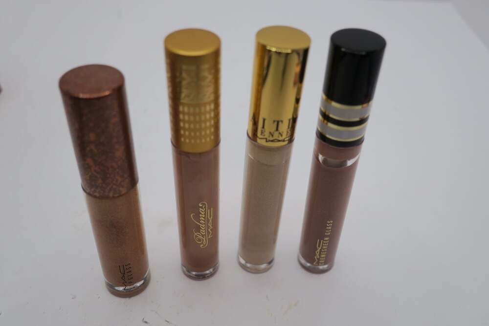 MAC Lip Gloss Lot Lipglass Cremesheen Nefertiti Seduction 4pc